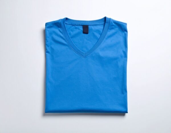 blue v-neck